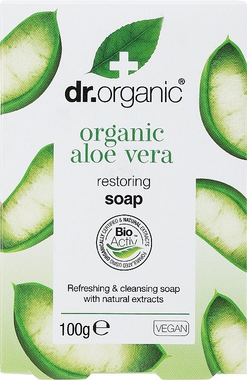 Mydło z ekstraktem z aloesu - Dr Organic Bioactive Skincare Organic Aloe Vera Soap — Zdjęcie N1