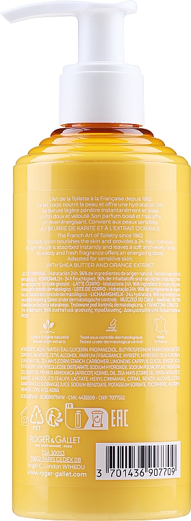 Roger&Gallet Bois d'Orange Wellbeing Body Lotion - Balsam do ciała z naturalną esencją z gorzkiej pomarańczy — Zdjęcie N2