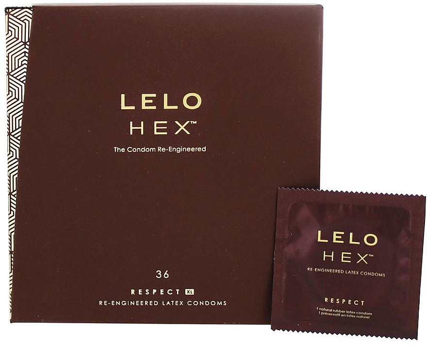 Prezerwatywy, 36 szt. - Lelo HEX Respect XL — Zdjęcie N1
