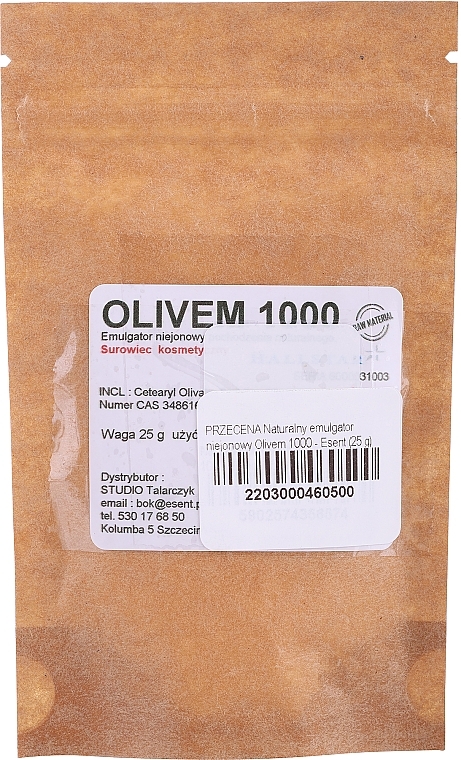 PRZECENA! Naturalny emulgator niejonowy Olivem 1000 - Esent * — Zdjęcie N3