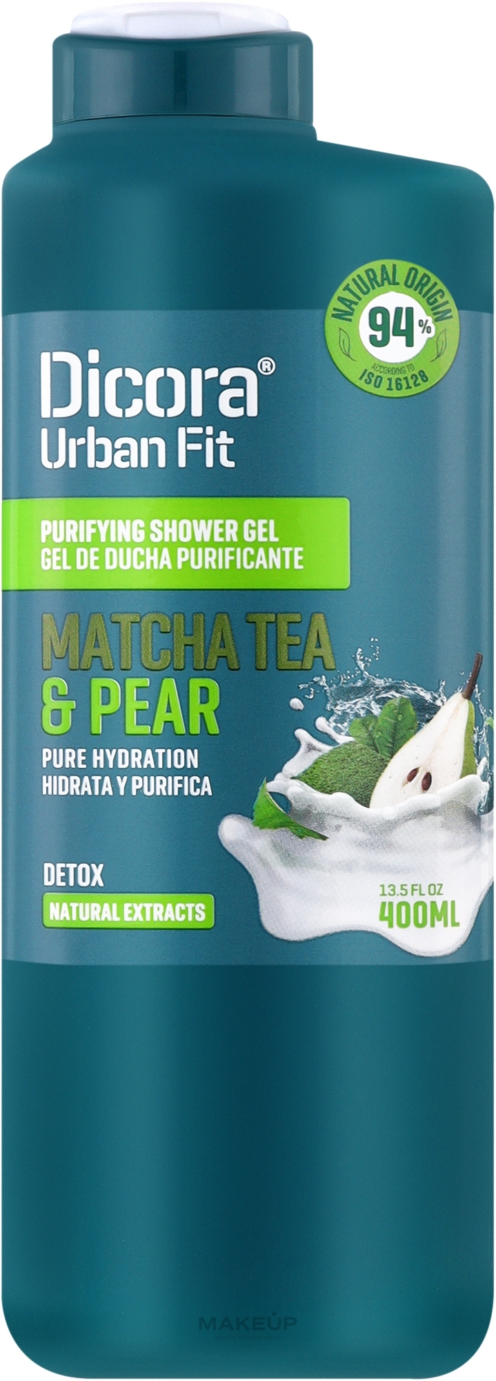 Żel pod prysznic Herbata Matcha i gruszka - Dicora Urban Fit Purifying Shower Gel Detox Matcha Tea & Pear  — Zdjęcie 400 ml