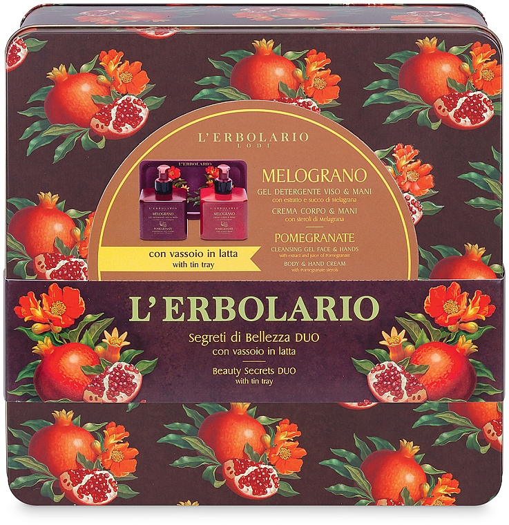 L'Erbolario Pomegranate - Zestaw (h/gel 250 ml + h/cr 250 ml + acc 2 pcs) — Zdjęcie N3