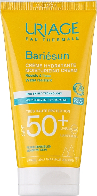 Nawilżający krem do ciała z ochroną przeciwsłoneczną SPF50+ - Uriage Bariesun Moisturuzing Cream  — Zdjęcie N1