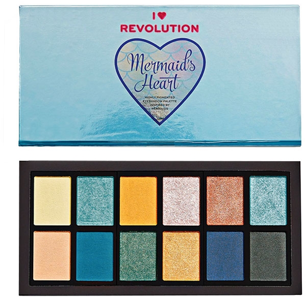 Paleta cieni do powiek - Makeup Revolution Mermaid’s Heart Eyeshadow Palette — Zdjęcie N1