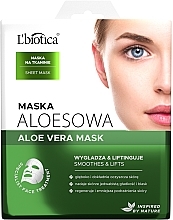 Maska aloesowa na tkaninie Oczyszcza i regeneruje - L'biotica — Zdjęcie N1