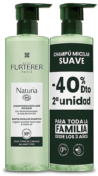 Zestaw - Rene Furterer Naturia (shm/2x400ml) — Zdjęcie N1