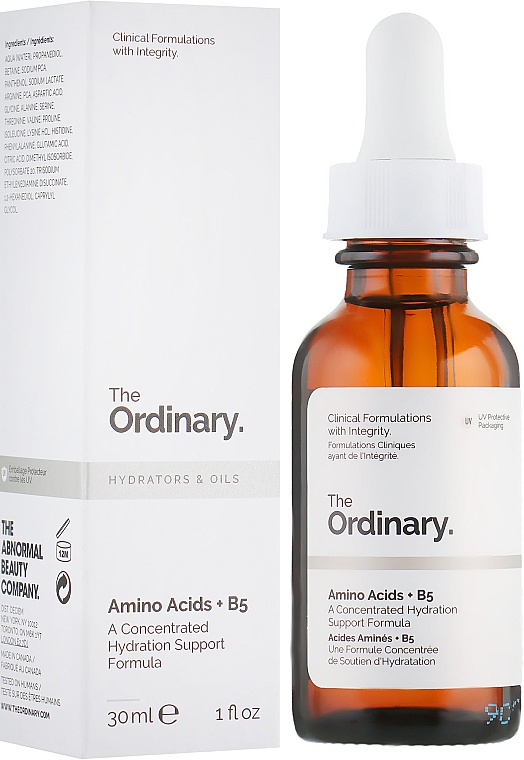 Nawilżające serum do twarzy z aminokwasami i witaminą B5 - The Ordinary Amino Acids + B5 — Zdjęcie N2