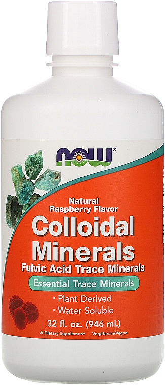 Minerały koloidalne - Now Foods Colloidal Minerals Natural Raspberry Flavor — Zdjęcie N1