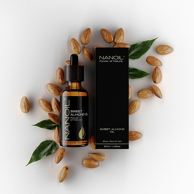 Olej ze słodkich migdałów - Nanoil Body Face and Hair Sweet Almond Oil — Zdjęcie N3