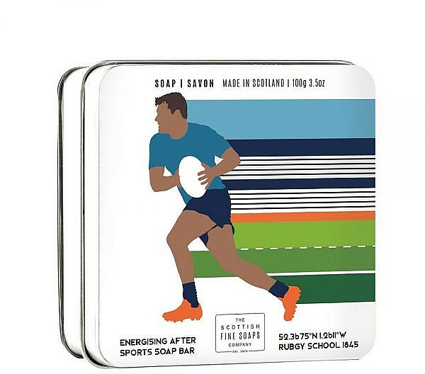 Mydło w puszcze, Rugby - Scottish Fine Soaps Rugby Sports Soap In A Tin — Zdjęcie N1