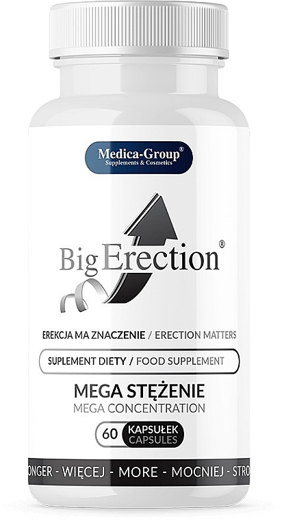 Suplement diety na mocną i długą erekcję - Medica-Group Big Erection Diet Supplement — Zdjęcie N1