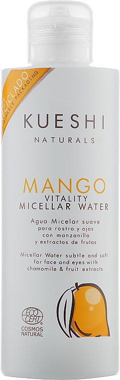 Płyn micelarny do twarzy z ekstraktem z mango - Kueshi Naturals Mango Vitality Micellar Water — Zdjęcie N1