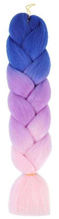 Sztuczne włosy, 120 cm, fioletowe ombré - Ecarla — Zdjęcie N1