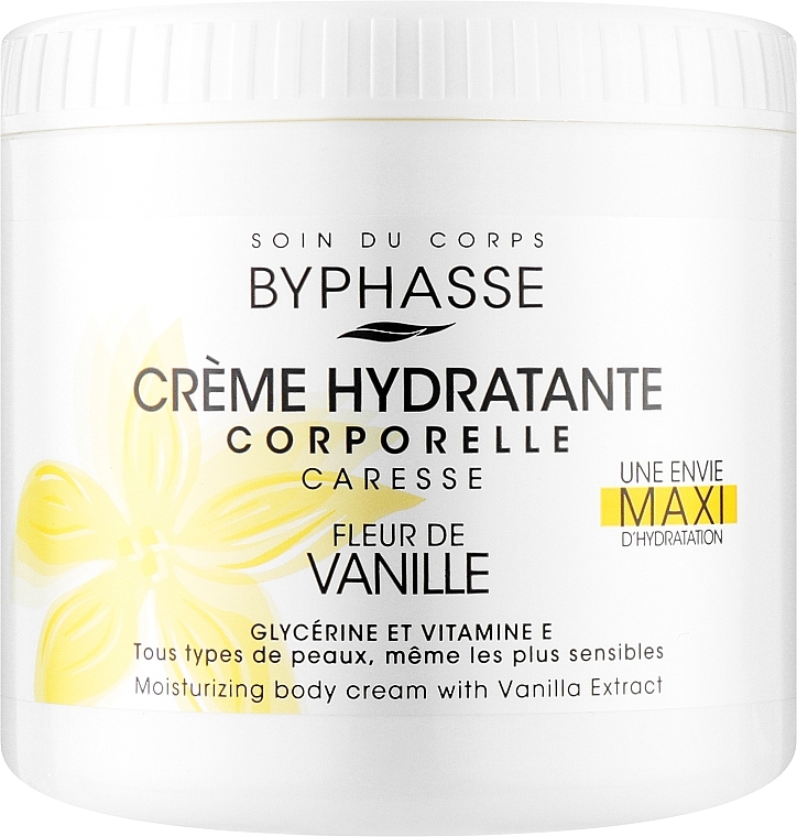 Nawilżający krem do ciała z ekstraktem waniliowym - Byphasse Moisturizing Body Cream With Vanilla Extract — Zdjęcie N1