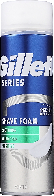 Pianka do golenia do skóry wrażliwej z aloesem dla mężczyzn - Gillette Series Sensitive Shave Foam — Zdjęcie N2