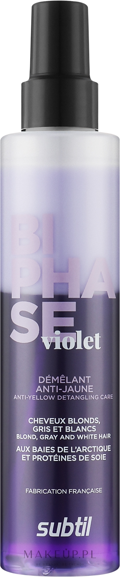 Fioletowa odżywka w sprayu do włosów blond - Laboratoire Ducastel Subtil Biphase Violet — Zdjęcie 200 ml