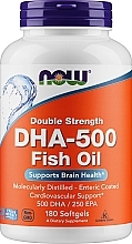 Kapsułki żelowe Kwas DHA 500 mg - Now Foods DHA-500 Brain Supports — Zdjęcie N3