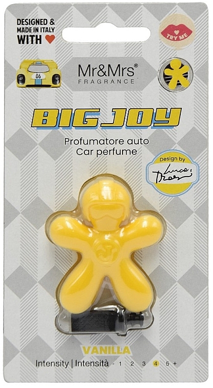 Zapach do samochodu - Mr&Mrs Big Joy Vanilla Yellow Car Perfume — Zdjęcie N1