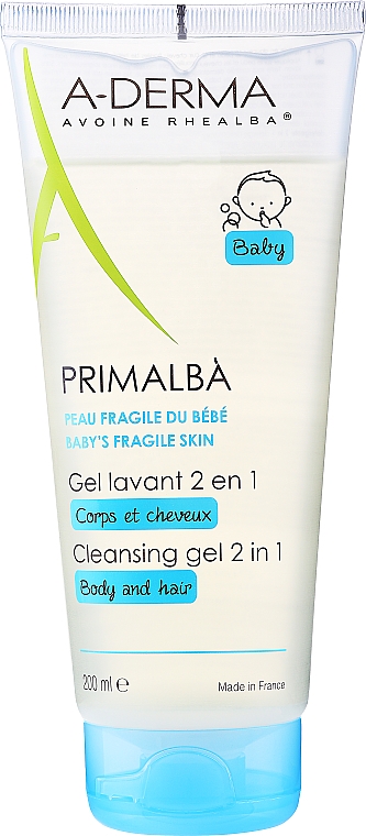Łagodnie oczyszczający żel do kąpieli dla dzieci - A-Derma Primalba Bébé Gentle Cleansing Gel