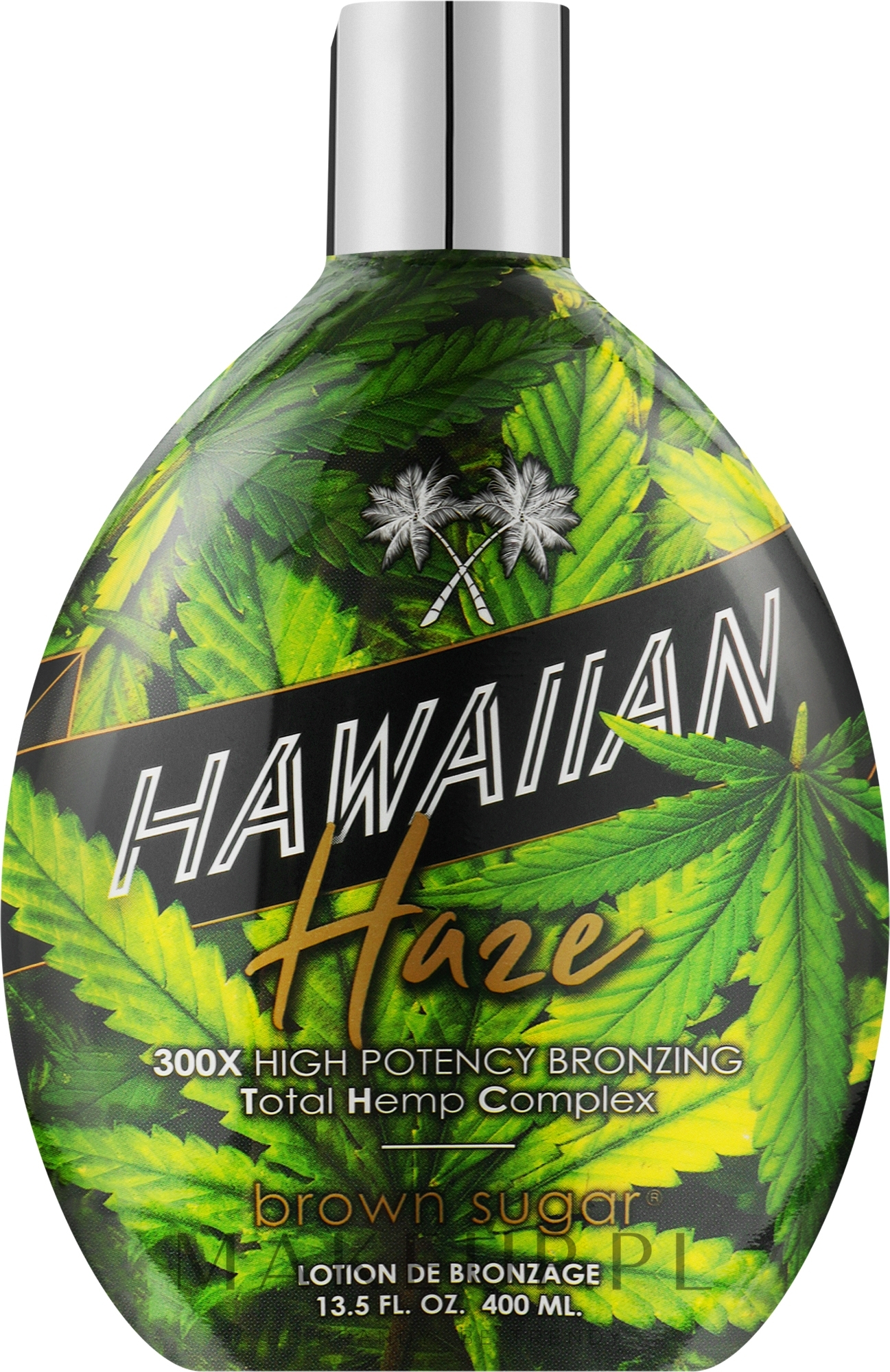 Krem do solarium do hawajskiego opalania i super nawilżenia skóryz Hawaiian Haze 300X - Brown Sugar Hawaiian Haze 300X Total Hemp Bronzer — Zdjęcie 400 ml
