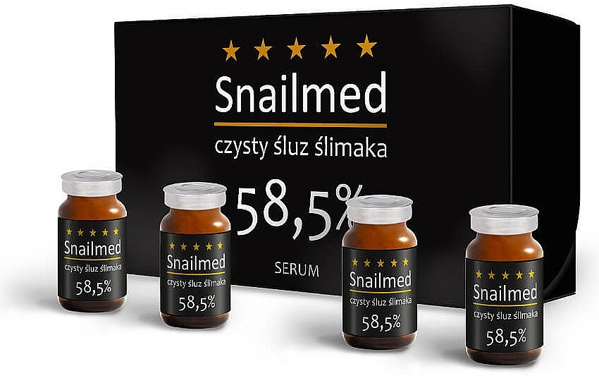Rewitalizujące serum ze śluzem ślimaka do twarzy i ciała - Snailmed Clean Snail Slime 58,5% Black Serum — Zdjęcie N2