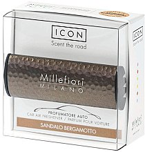 Kup Zapach do samochodu Drzewo sandałowe i bergamotka - Millefiori Milano Icon Car Air Freshener Sandalo Bergamotto