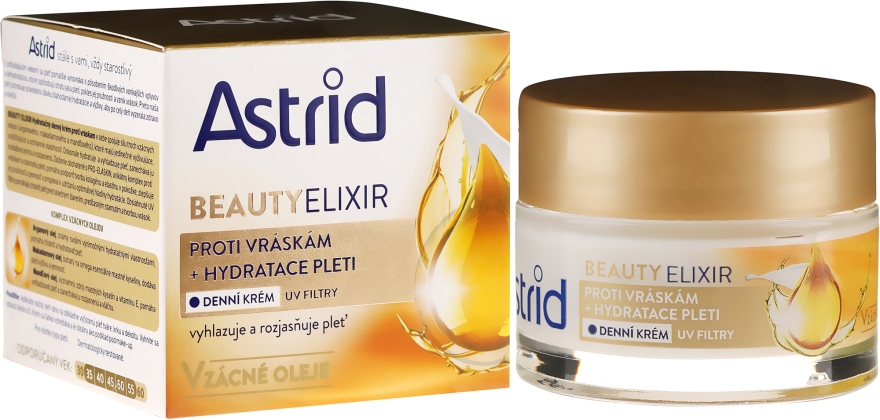 Nawilżający krem przeciwzmarszczkowy do twarzy na dzień - Astrid Beauty Elixir Moisturizing Anti-Wrinkle Day Cream — Zdjęcie N1