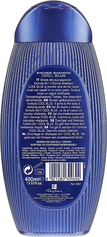 Szampon i żel pod prysznic dla mężczyzn Cool Blue - Paglieri Felce Azzurra Shampoo And Shower Gel For Man — Zdjęcie N4