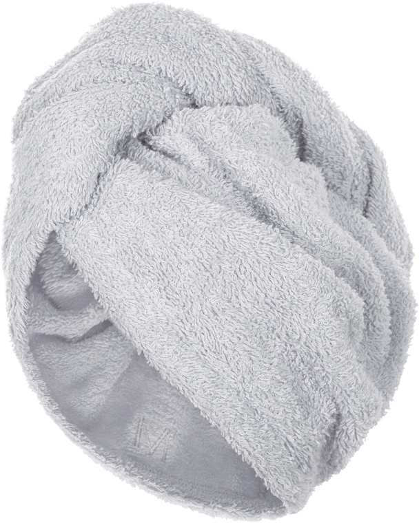 Szary ręcznik-turban do włosów (68 x 26 cm) - Makeup