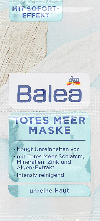 Maska do twarzy z minerałami z Morza Martwego - Balea Face Mask With Salts Of The Dead Sea — Zdjęcie N1