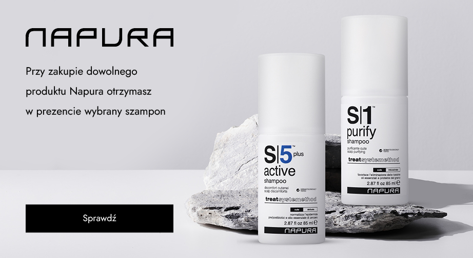 Przy zakupie dowolnego produktu Napura otrzymasz w prezencie szampon do wyboru.