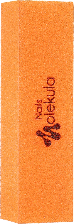 Blok polerski 4-mocny 120/120, M-30, neonowo-pomarańczowy - Nails Molekula — Zdjęcie N1