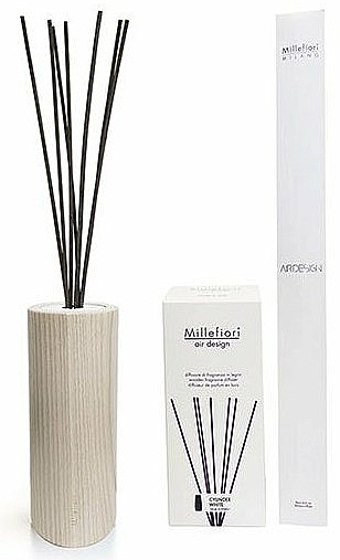Dyfuzor zapachowy bez wypełnienia, biały - Millefiori Milano Air Design Cylinder — Zdjęcie N1