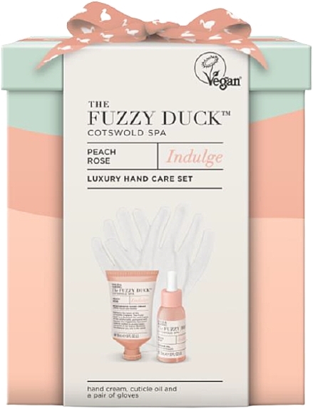 Zestaw - Baylis & Harding The Fuzzy Duck Cotswold Spa Luxury Hand Care Gift Set (oil/30ml + h/cr/50ml + gloves/2pcs) — Zdjęcie N1