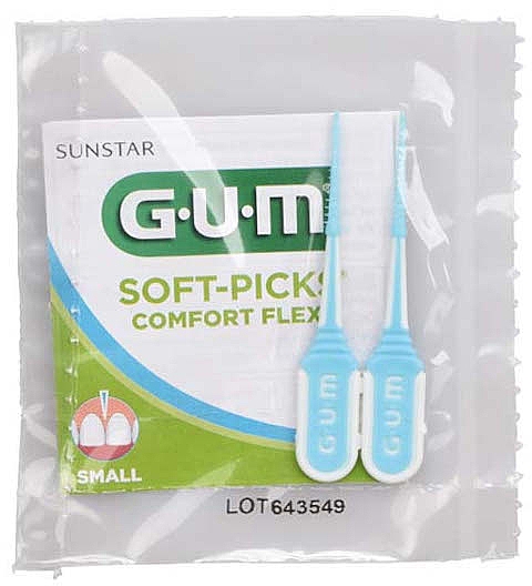 Szczoteczka międzyzębowa, zielona, 200 szt. - G.U.M Soft-Picks Comfort Flex — Zdjęcie N3