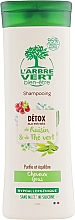 Kup Szampon detoksykujący do włosów przetłuszczających się z ekstraktem z winogron i zielonej herbaty - L'Arbre Vert Detox Shampoo