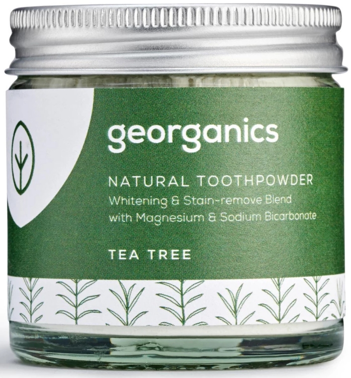 Naturalny proszek do zębów - Georganics Tea Tree Natural Toothpowder — Zdjęcie N1