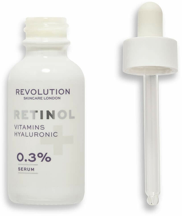 Serum do twarzy z retinolem - Revolution Skincare 0.3% Retinol with Vitamins & Hyaluronic Acid Serum — Zdjęcie N2