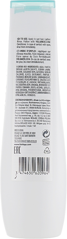 Szampon zapewniający włosom objętość i blask - Biolage Volumebloom Cotton Shampoo — Zdjęcie N2