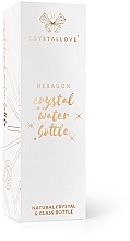 Szklana butelka na wodę z ametystem, 650 ml - Crystallove Hexagon Amethyst Bottle — Zdjęcie N7