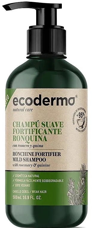 Szampon wzmacniający włosy - Ecoderma Ronchine Fortifier Mild Shampoo — Zdjęcie N1