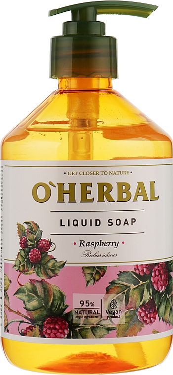 Mydło w płynie z ekstraktem malin - O'Herbal Raspberry Liquid Soap