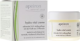 Kup Krem do twarzy Odżywienie i regeneracja przez 24 godziny - Apeiron Hydro Vital 24h Nourishing & Regenerating Cream