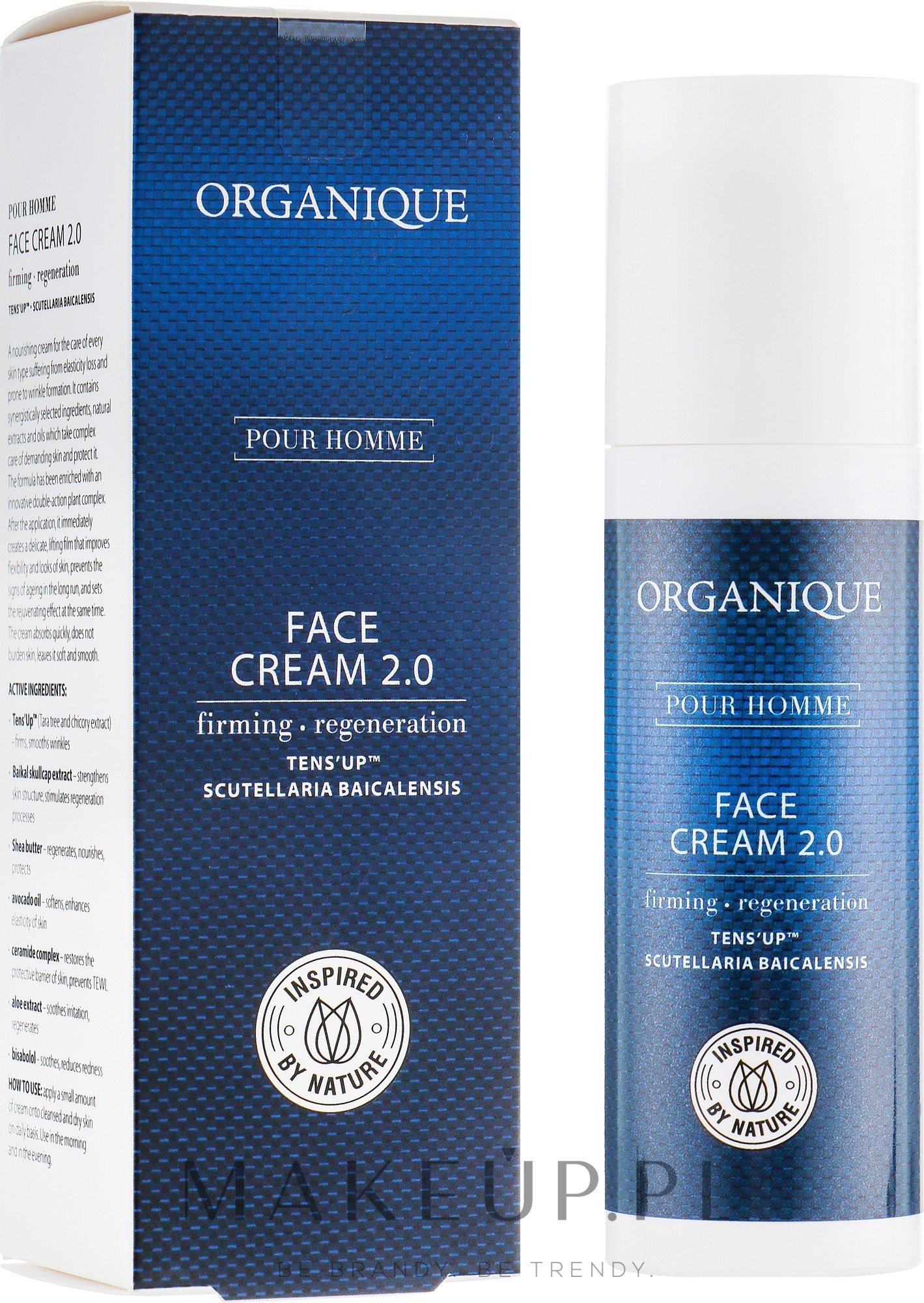Krem do twarzy o kompleksowym działaniu dla mężczyzn - Organique Naturals Pour Homme Face Cream 2.0 — Zdjęcie 50 ml
