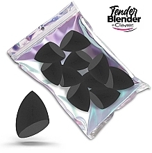 Kup Zestaw gąbek do makijażu ze ściętą krawędzią, czarny - Clavier Tender Blender Super Soft
