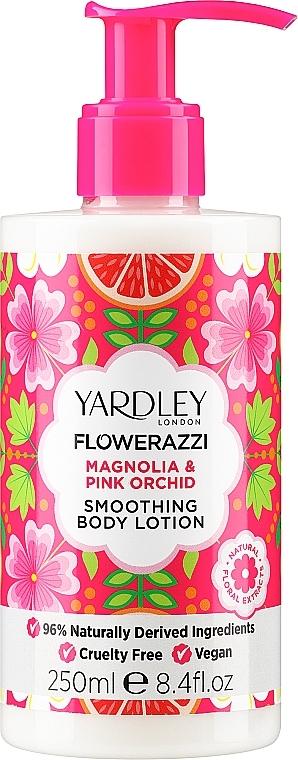 Balsam do ciała - Yardley Flowerazzi Magnolia & Pink Orchid Smoothing Body Lotion — Zdjęcie N1