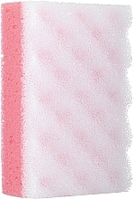Gąbka do kąpieli i masażu Prostokąt, różowa - Sanel Balance Prostokat — Zdjęcie N1