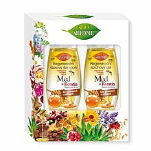 Kup Zestaw - Bione Cosmetics Honey + Q10 (shm/260ml+sh/gel/300ml)