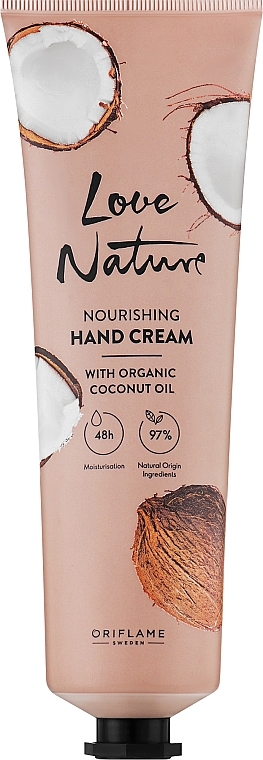 Odżywczy krem do rąk z organicznym olejem kokosowym - Oriflame Love Nature Nourishing Hand Cream — Zdjęcie N2