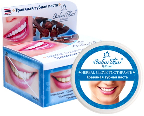 Pasta do zębów z goździkiem - Sabai Thai Herbal Clove Toothpaste — Zdjęcie N1